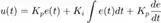 $$
u(t) = K_p e(t) + K_i \int e(t)dt + K_p \frac{de}{dt}
$$