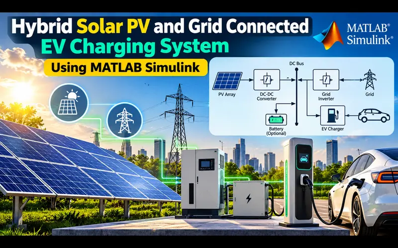 Grid-Tied Solar PV EV Charger: MATLAB Simulink Model – MATLAB Simulation Video