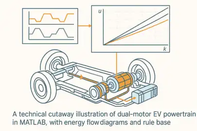 Energy Management for 2-Motor BEV