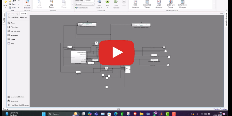 Estimation of Battery Soc using MATLAB