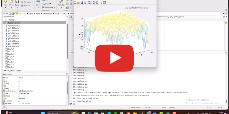 Genetic Algorithm implementation in MATLAB 