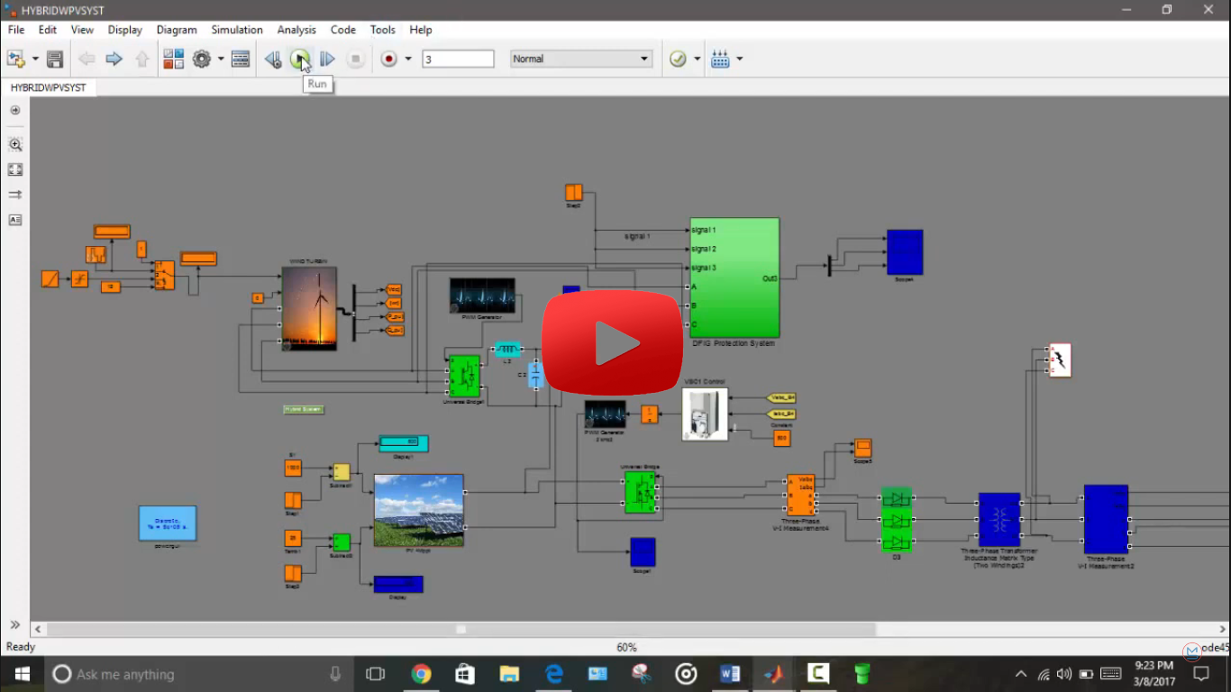 Hybrid Wind PV System with MPPT Simulation in Matlab