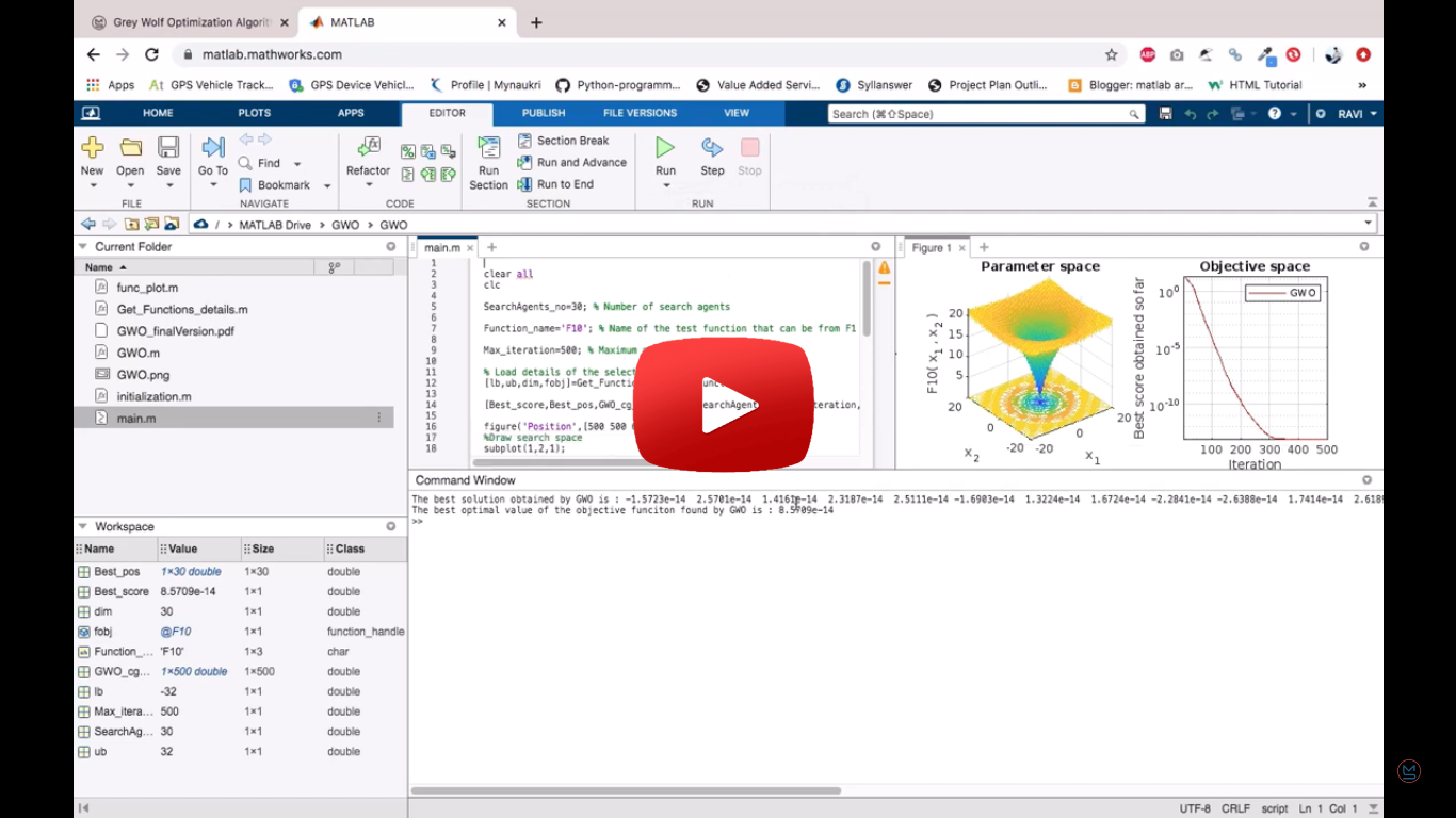 Implementation of genetic grey wolf optimization In Matlab