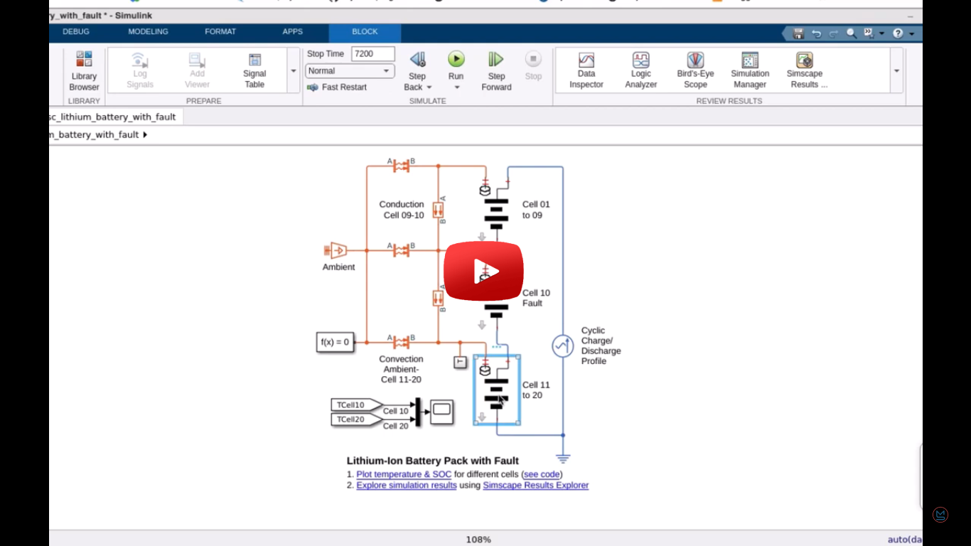 lithium-ion battery pack with fault projects using matlab