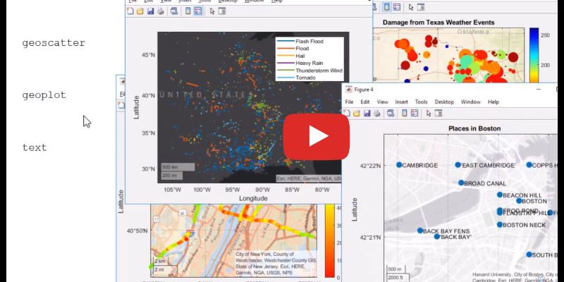 Plot Geographic Data on a Map using MATLAB