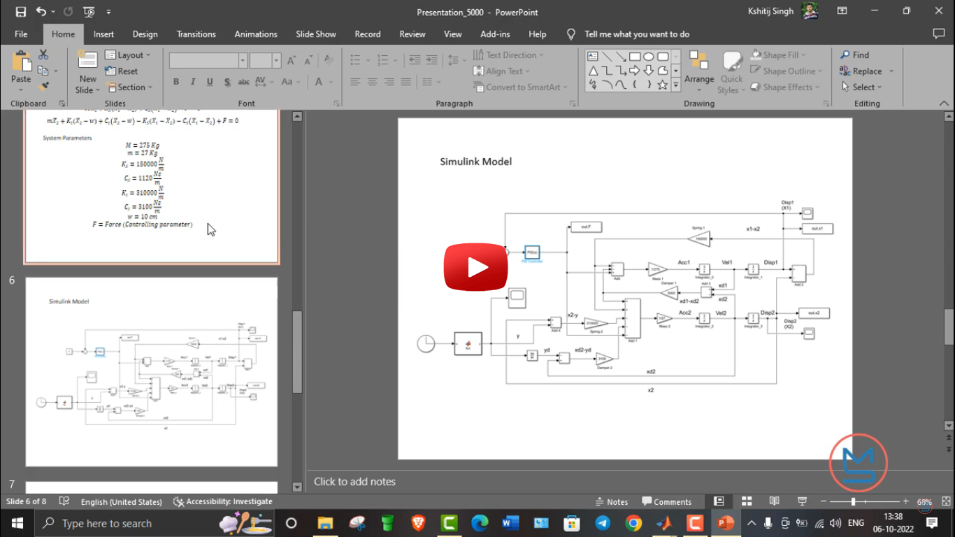 quarter car simulation using matlab