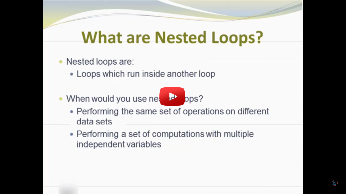 nested-loops-in-matlab-programming